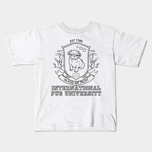 Pug University Kids T-Shirt